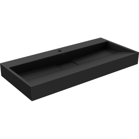 Mexen Ava мивка върху плот от конгломерат 1/O 100 x 46 cm, черна - 23011071