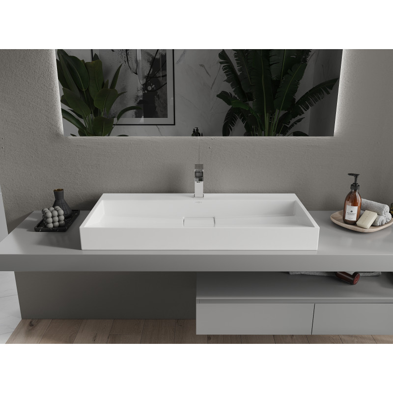 Mexen Ava модулна мивка от конгломерат 1/O 100 x 46 cm, бяла - 23011001