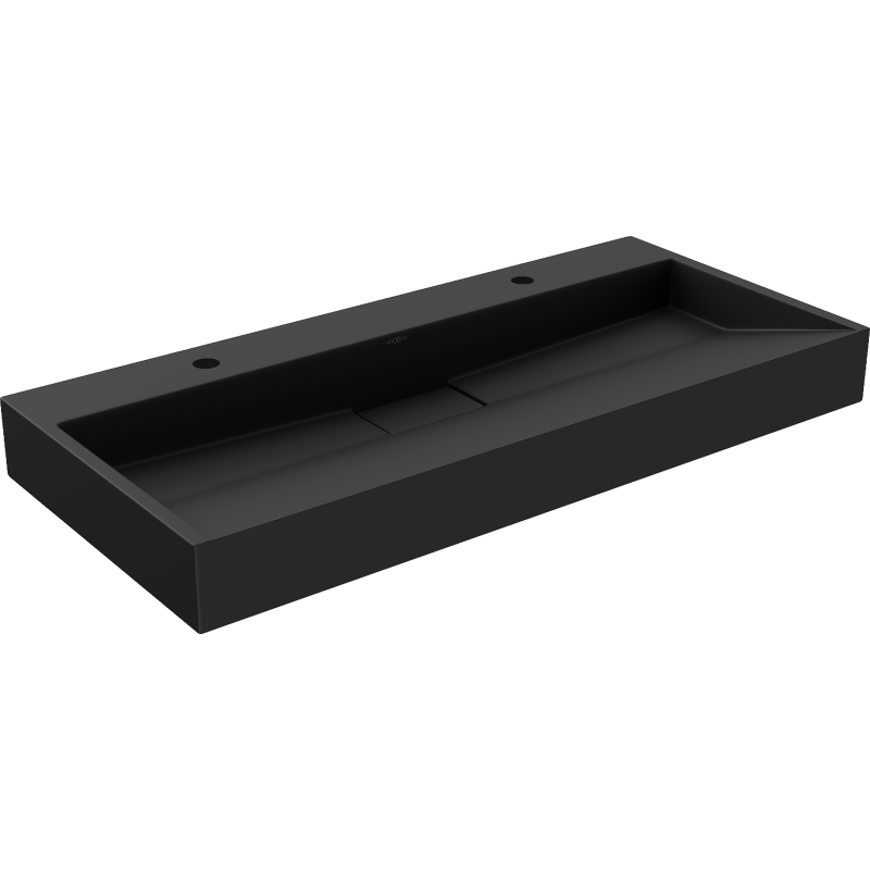 Mexen Ava мивка за монтиране върху плот от конгломерат 2/O 100 x 46 cm, черна - 23011072