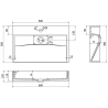 Mexen Ava конзолна мивка от конгломерат 1/O 60 x 38 см, бяла - 23016001