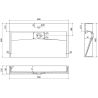 Mexen Ava конзолна мивка от конгломерат 1/O 80 x 46 см, бяла - 23018001