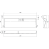 Mexen Ava умивалник за плотове от конгломерат B/O 120 x 46 см, бял - 23011200