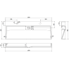 Mexen Ava мивка за вграждане от конгломерат 2/O 120 x 46 см, бяла - 23011202