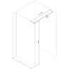 Mexen Kioto Душ преграда Walk-in 90 x 200 см, райета 8 мм, хром - 800-090-101-01-09