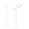 Mexen Kioto панел за душ Walk-in 90 x 200 cm, ивици 8 mm, хром - 800-090-101-01-09