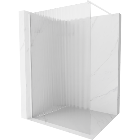 Mexen Kioto стена за душ Walk-in 130 x 200 см, стъкло 8 мм, бяла - 800-130-101-20-09