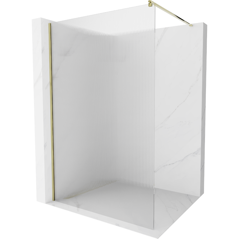 Mexen Kioto душ преграда Walk-in 90 x 200 cm, ивици 8 мм, златна - 800-090-101-50-09