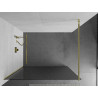 Mexen Kioto душ стена Walk-in 100 x 200 см, ивици 8 мм, златна - 800-100-101-50-09