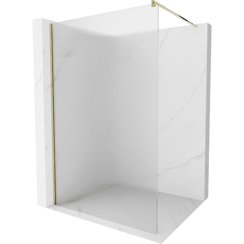 Mexen Kioto душ преграда Walk-in 120 x 200 см, райета 8 мм, златна - 800-120-101-50-09