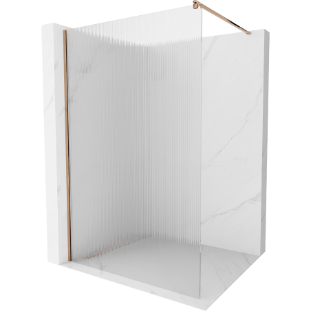 Mexen Kioto душ параван Walk-in 80 x 200 cm, райета 8 mm, розово злато - 800-080-101-60-09