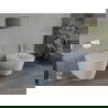 Mexen Rico Rimless WC с тоалетна чиния и плъзгаща се седалка slim, дуропласт, сиво-син мат - 30724069