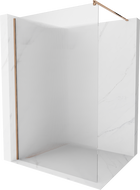 Mexen Kioto душ стена Walk-in 100 x 200 cm, ивици 8 mm, розово злато - 800-100-101-60-09