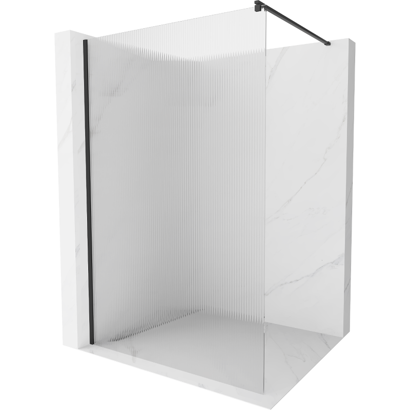 Mexen Kioto душ стена 120 x 200 см, ивици 8 мм, черна - 800-120-101-70-09
