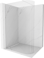 Mexen Kioto закрита душова стена Walk-in 110 x 200 см, прозора 8 мм, бяла- 800-110-101-20-06