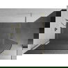 Mexen Kioto-R заоблена душ стена Walk-in 100 x 200 cm, прозрачна 8 mm, златна - 800-100-101-50-06