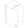 Mexen Kioto крута стена на душата Walk-in 90 x 200 см, прозрачна 8 мм, розово злато - 800-090-101-60-06
