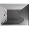Mexen Kioto крута стена на душата Walk-in 90 x 200 см, прозрачна 8 мм, розово злато - 800-090-101-60-06