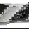 Mexen Kioto-R заоблена душ стена Walk-in 90 x 200 cm, прозрачна 8 mm, черна - 800-090-101-70-06