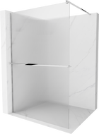 Mexen Kioto+ панел за душ с рафт Walk-in 100 x 200 см, ивици, хром - 800-100-121-01-09