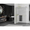 Mexen Kioto+ душ преграда с рафт Walk-in 70 x 200 см, райета, златен - 800-070-121-50-09