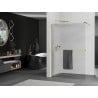 Mexen Kioto+ душ завеса с рафт Walk-in 90 x 200 см, прозрачен, златист - 800-090-121-50-09