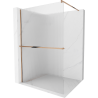 Mexen Kioto+ стенна душкабина с рафт Walk-in 120 x 200 см, райета, розово злато