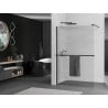 Mexen Kioto+ душ панел с рафт Walk-in 70 x 200 см, райета, черен - 800-070-121-70-09