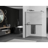 Mexen Kioto+ душ стена с рафт Walk-in 100 x 200 см, ленти, черна - 800-100-121-70-09