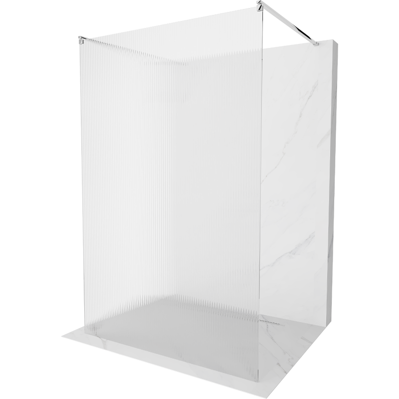 Mexen Kioto самостоятелна душ стена 140 x 200 см, ивици 8 мм, хром - 800-140-002-01-09