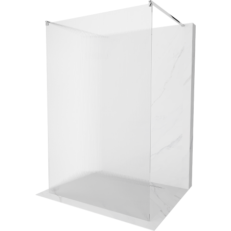 Mexen Kioto самостоятелна душ стена 140 x 200 см, ивици 8 мм, хром - 800-140-002-01-09