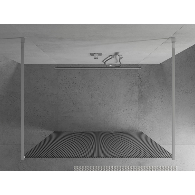 Mexen Kioto свободностояща душ стена 140 x 200 см, ивици 8 мм, хром - 800-140-002-01-09