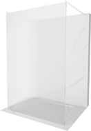 Mexen Kioto свободностояща душ стена 120 x 200 см, райета 8 мм, бяла - 800-120-002-20-09