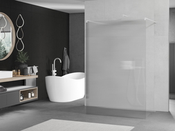Mexen Kioto свободностояща душ преграда 130 x 200 см, ивици 8 мм, бяла - 800-130-002-20-09