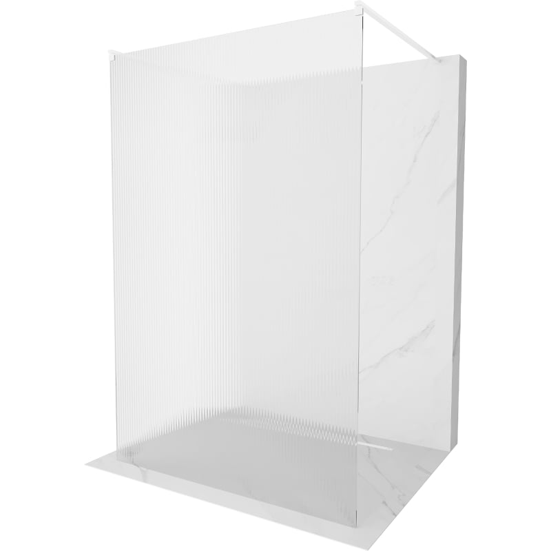 Mexen Kioto свободностояща душ кабина 140 x 200 см, набраздена 8 мм, бяла