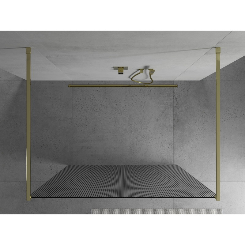 Mexen Kioto самостоятелна душ кабина 120 x 200 см, ивици 8 мм, златно - 800-120-002-50-09