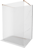 Mexen Kioto свободно стояща душ стена 140 x 200 cm, ивици 8 mm, розово злато - 800-140-002-60-09