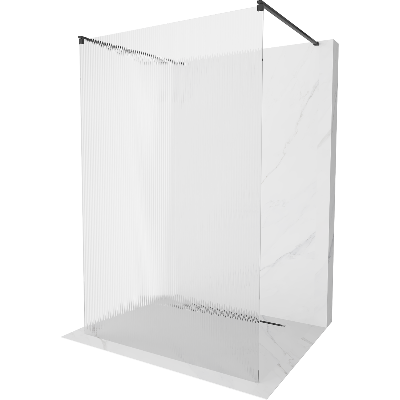Mexen Kioto самостояща душ кабина 130 x 200 cm, ивици 8 mm, черна - 800-130-002-70-09