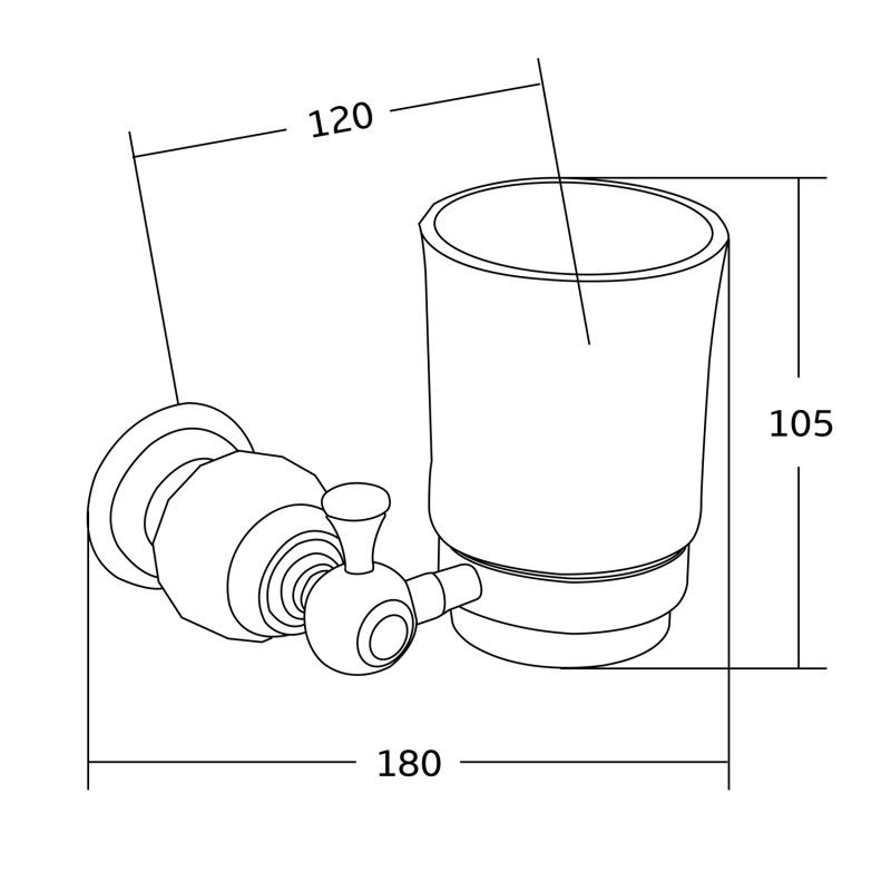 Mexen Estela поставка за четки за зъби, златна- 7011538-50
