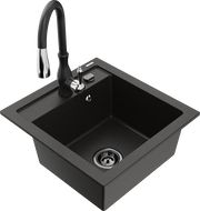Mexen Vito гранитна мивка с 1 камера с кухненски смесител Savita,