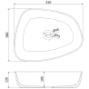 Mexen Ono конгломератна мивка за плот с размери 51 x 39 см, черна - 23045171