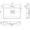 Mexen Poli мивка от конгломерат с горен монтаж 1/O 60 x 48 см, бяла - 23026001