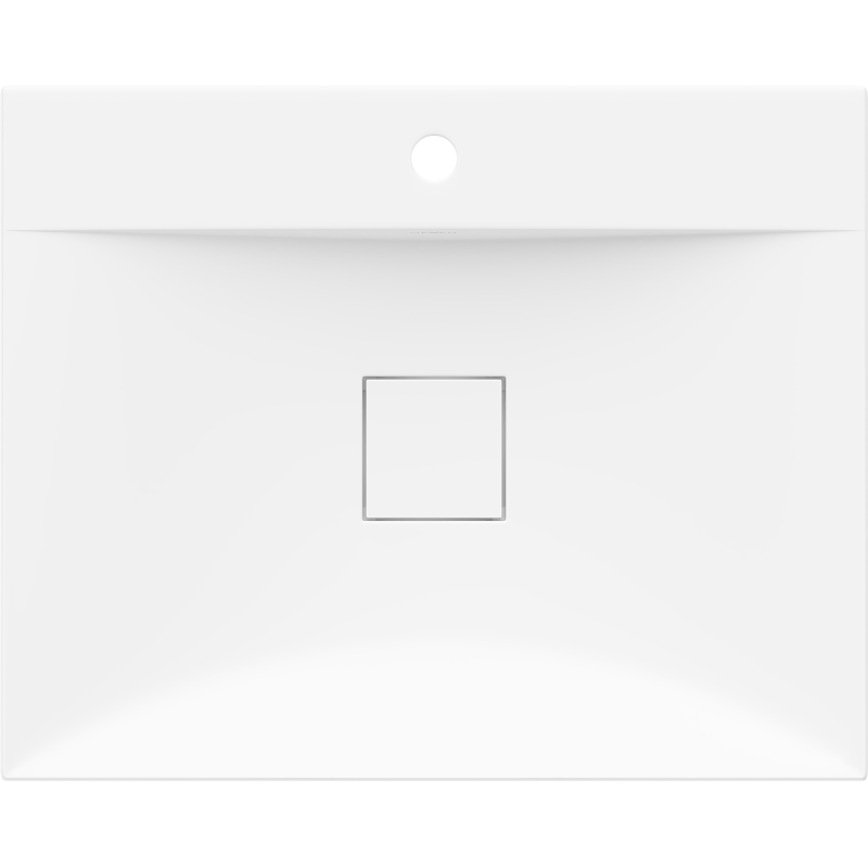 Mexen Poli плотова мивка от конгломерат 1/O 60 x 48 см, бяла - 23026001