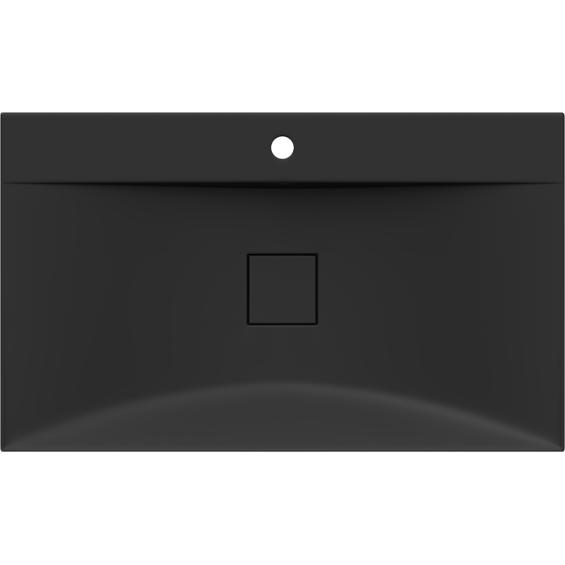Mexen Poli конзолна мивка от конгломерат 1/O 80 x 48 см, черна - 23028071