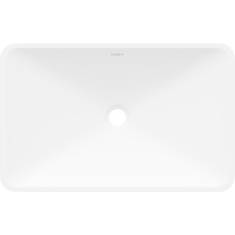 Mexen Esper мивка за плот от конгломерат 60 x 38 см, бяла - 23036001
