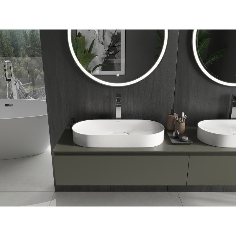 Mexen Sofia плот умивалник от конгломерат 70 x 35 см, бял - 23067001