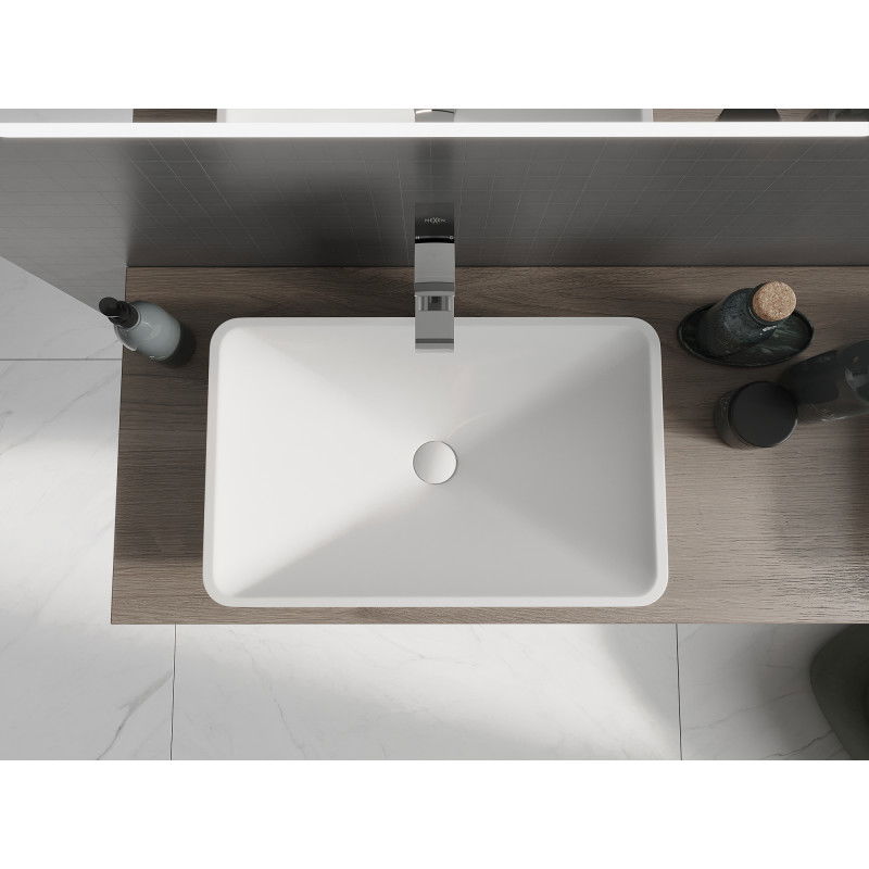 Mexen Esper плот мивка от конгломерат 60 x 38 см, бяла - 23036001
