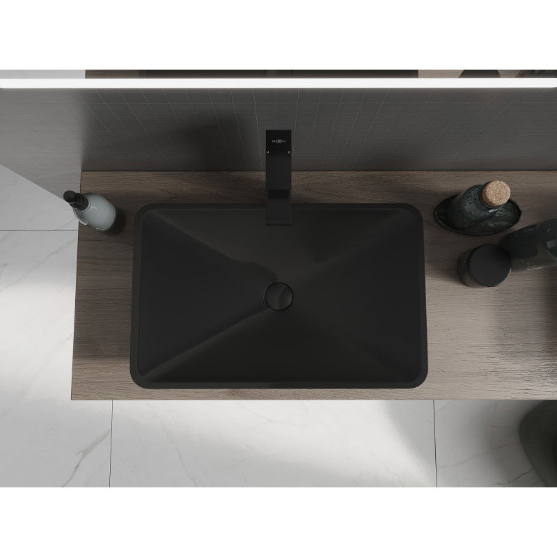 Mexen Esper плот мивка от конгломерат 60 x 38 см, черна - 23036071