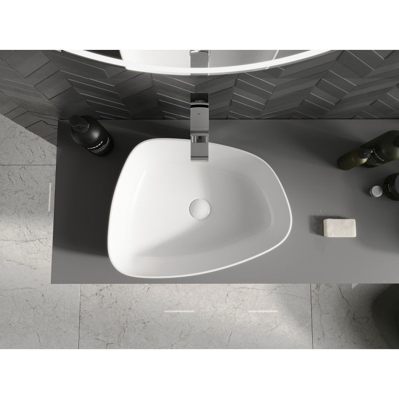 Mexen Ono конзолна мивка от конгломерат 51 x 39 cm, бяла - 23045101