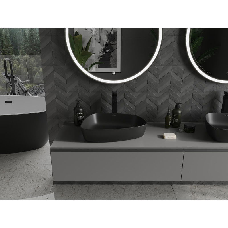 Mexen Ono конгломератна мивка за плот с размери 51 x 39 см, черна - 23045171