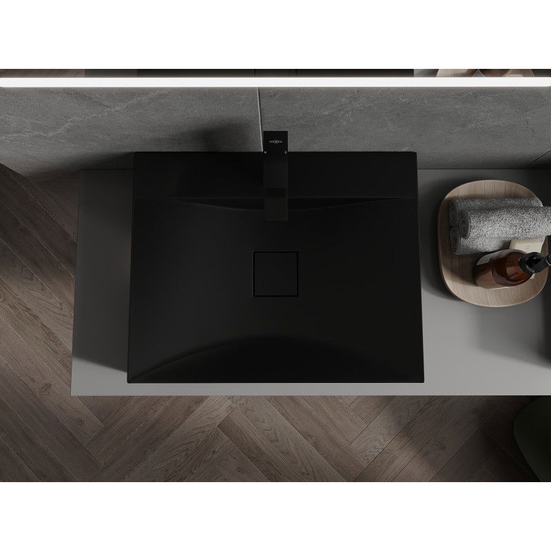 Mexen Poli горна мивка от конгломерат 1/O 60 x 48 см, черна - 23026071